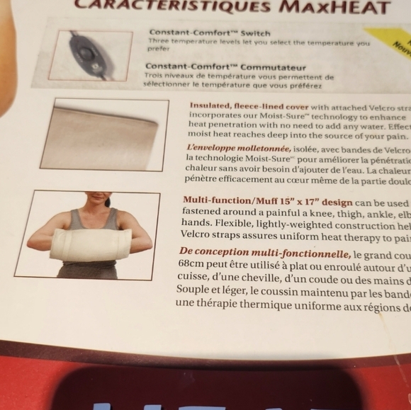 Thermophore~Max Heat Moist Heat Pack Muff~ 15x17~NEW - Picture 8 of 10
